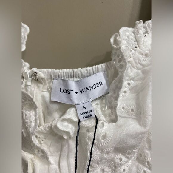 Lost + Wander NWT Petals of The Sky Dress White Size Small - Picture 10 of 12